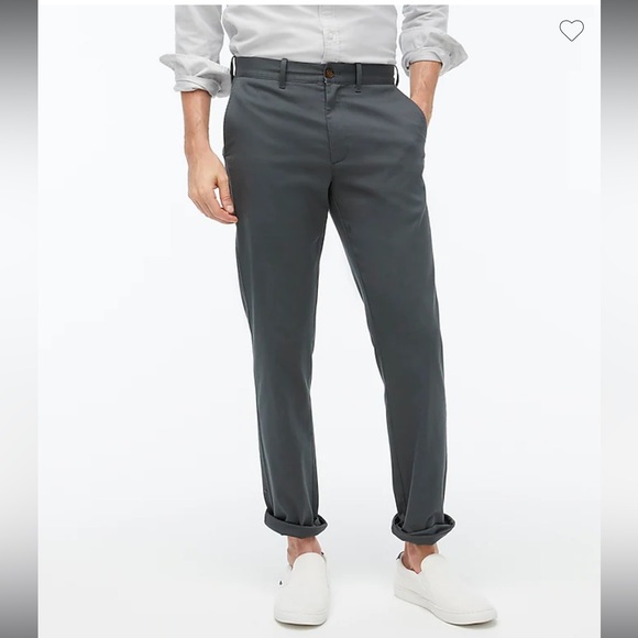 NWT J Crew Factory Straight Fit‎ Flex Chino Pant in Dark Grey Size 29 x 32 - Picture 6 of 7